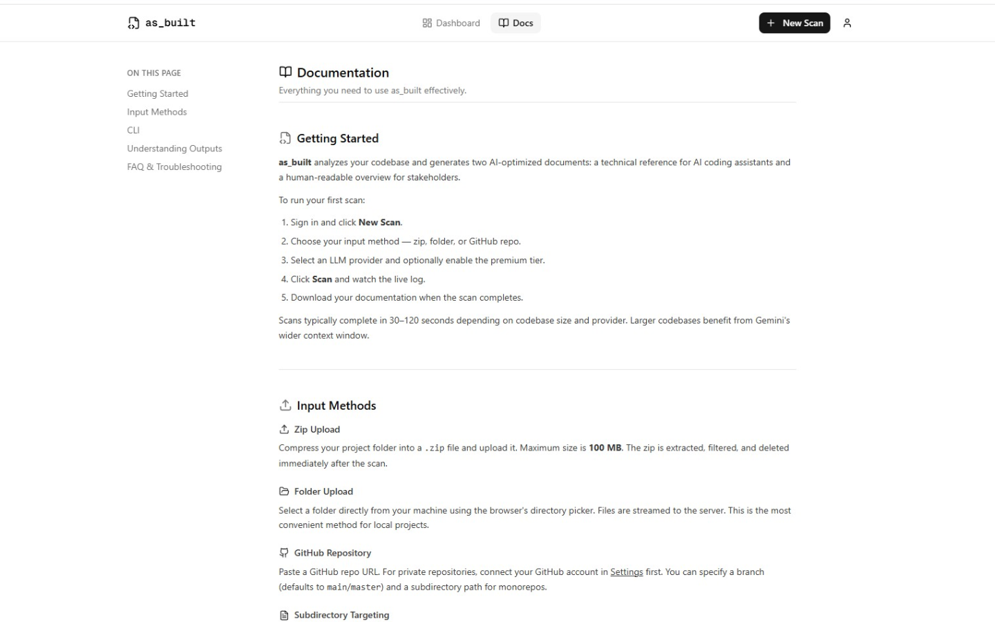 asBuilt — Docs