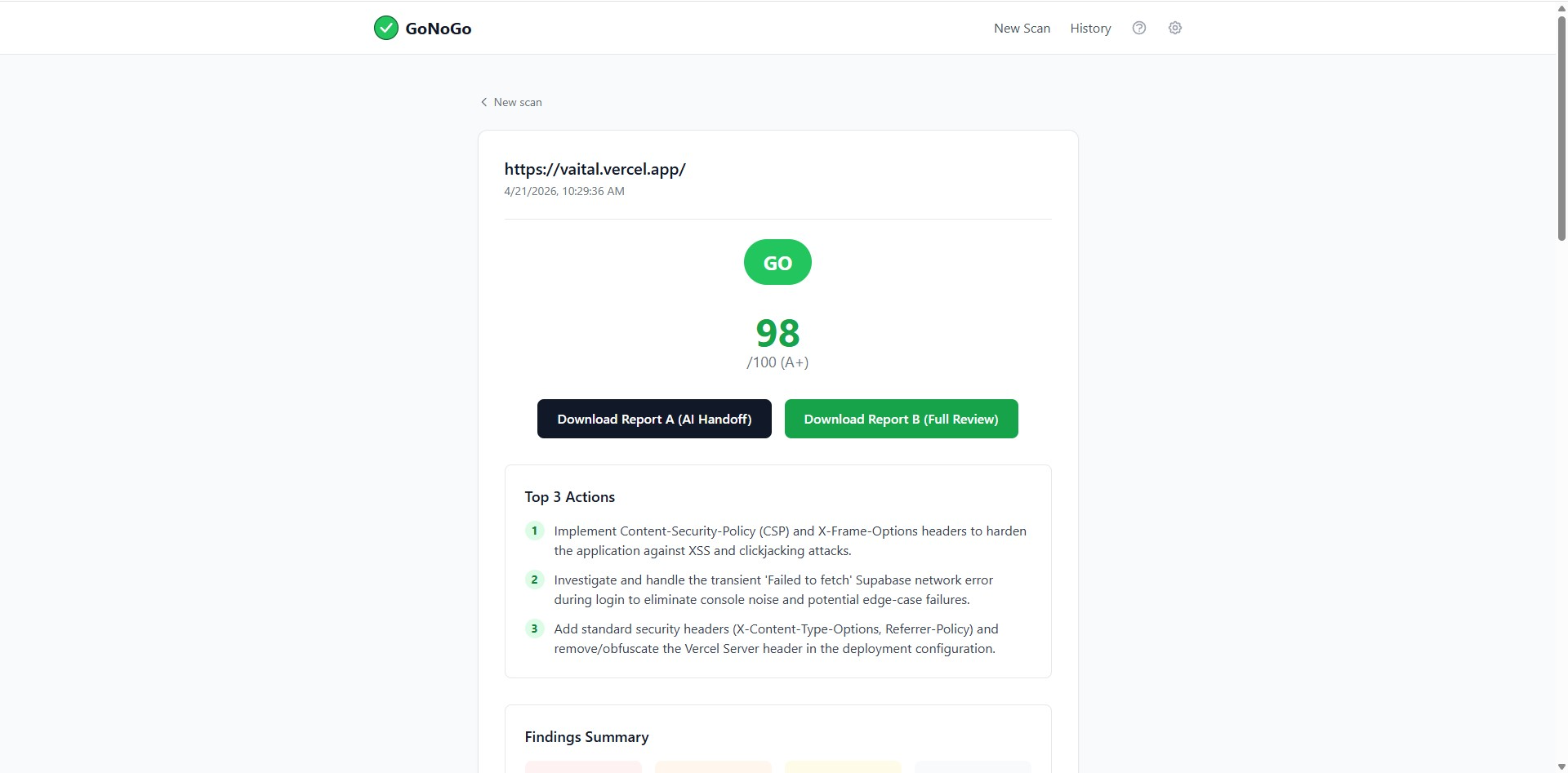 GoNoGo — Automated QA agent