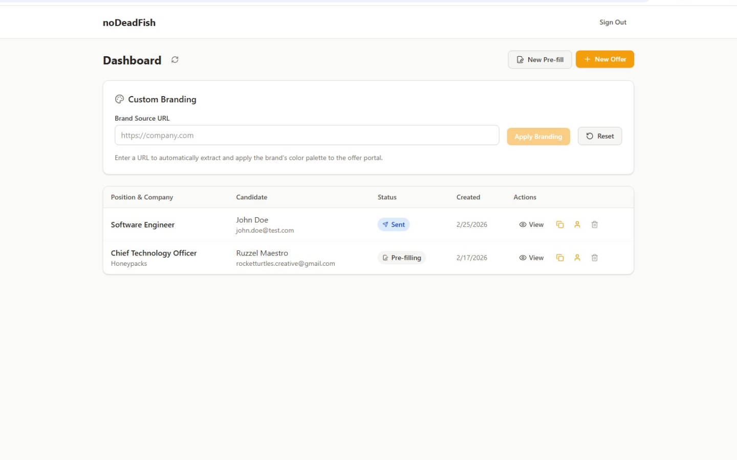 noDeadfish — Job-offer negotiation tool